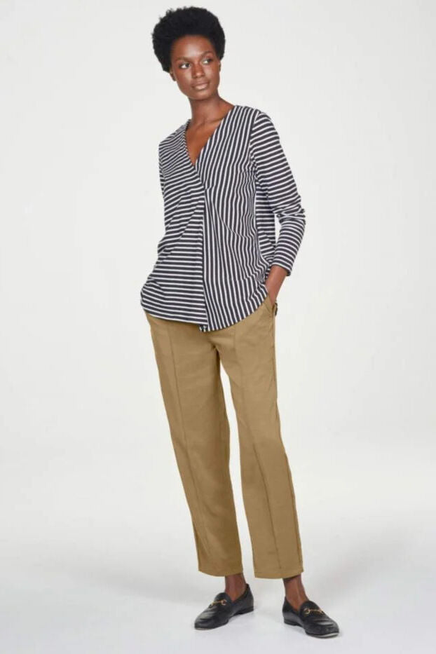 Thought Claresta Mock Wrap Top Black