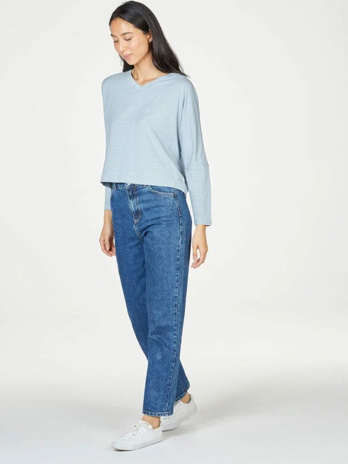 Thought Isobel Batwing Top Foam Blue