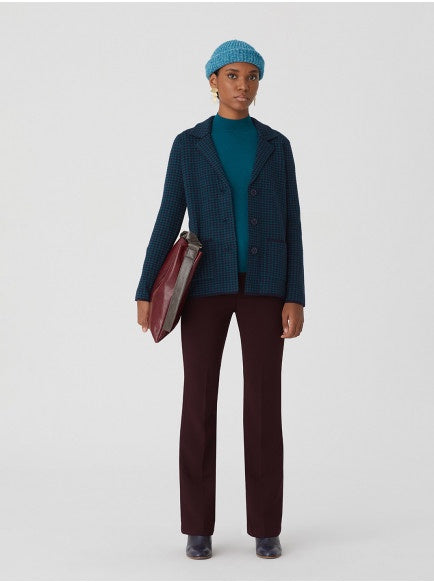 Nice Things Pied De Poule Blazer Navy