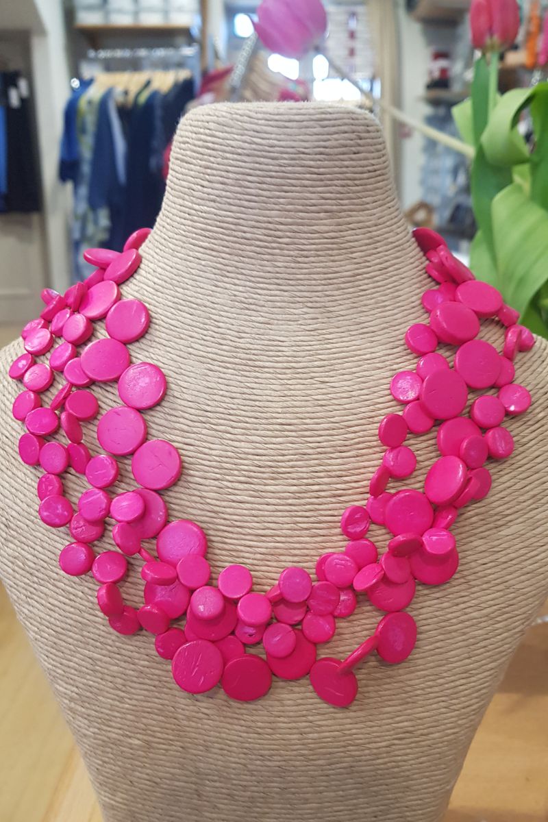 Lotus Feet Drop Necklace Pink