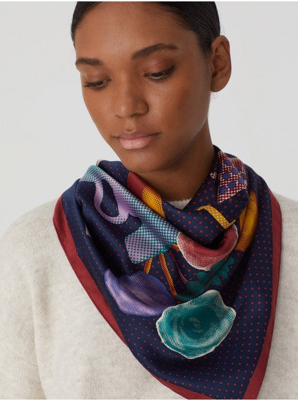 Nice Things Pixels Melting Pot Shawl Navy