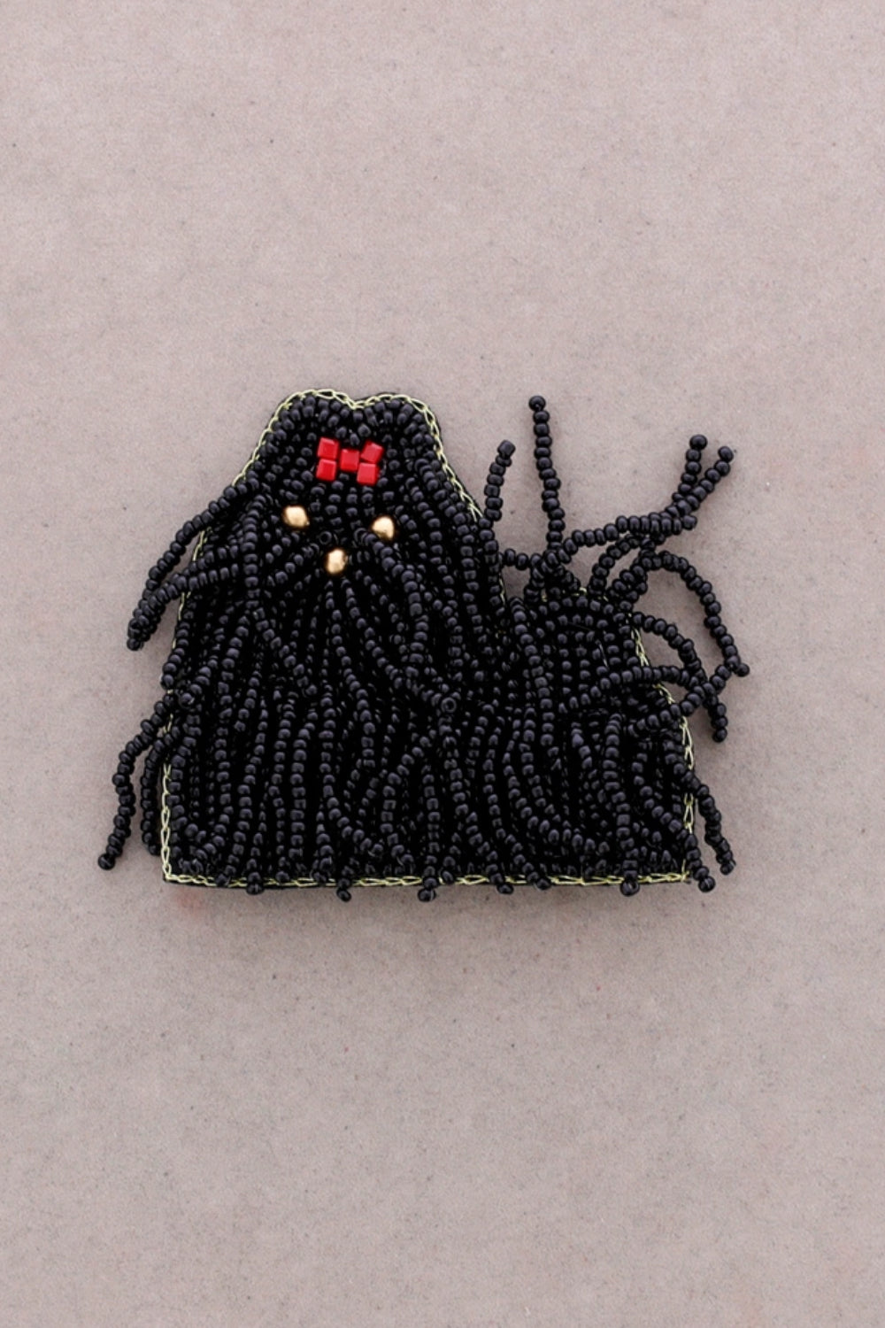 Beaded Dog Brooch