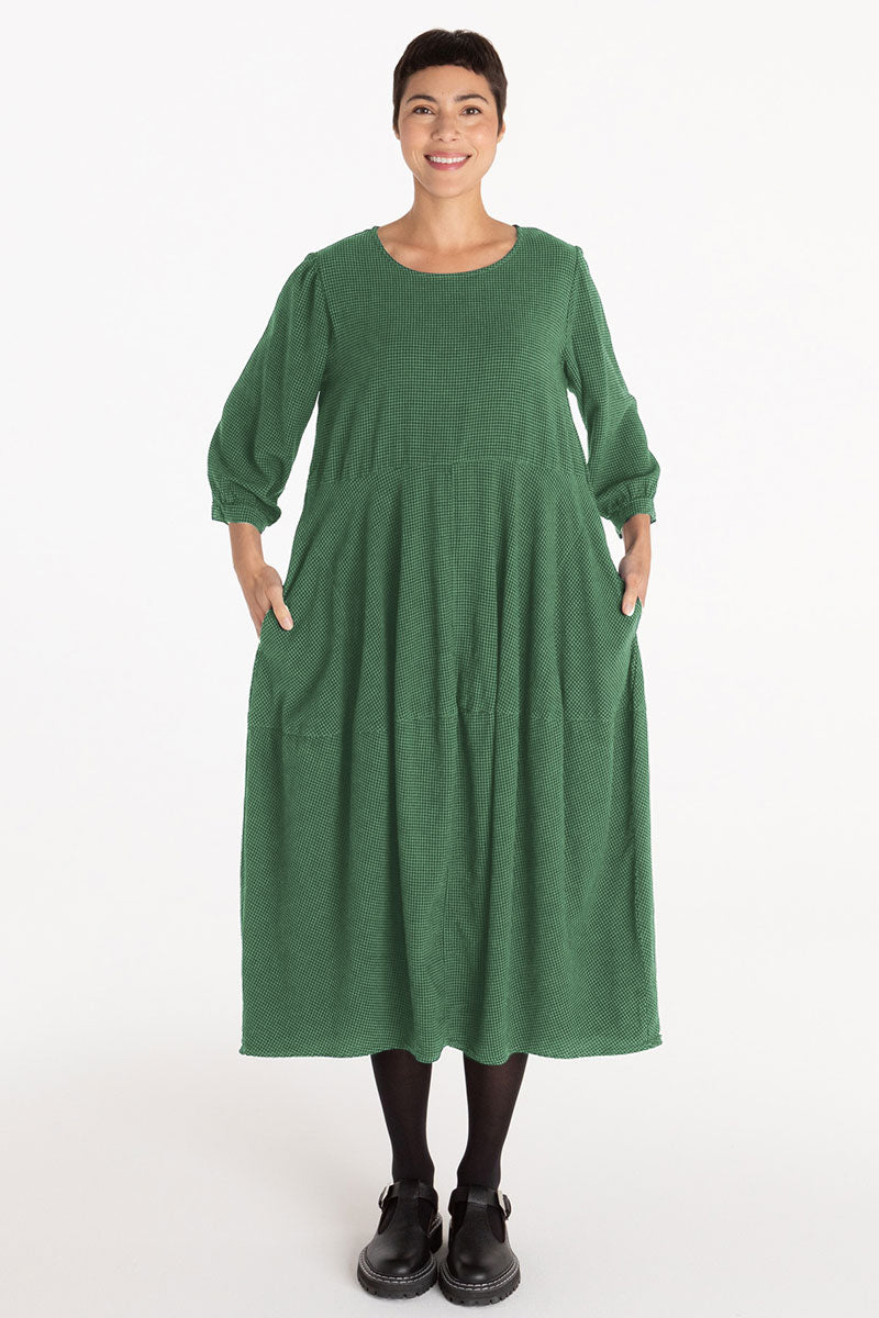 Mini Check Bubble Dress Salvia – Jessie Juniper