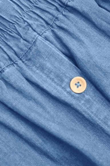 Thought Esther Button Through Skirt Chambray