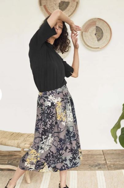 Thought Brielle Pleated Skirt Smoke