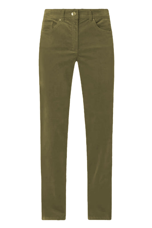 Zerres Cora Cord Trousers Olive Green