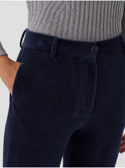 Nice Things Corduroy Taylor Trousers Navy