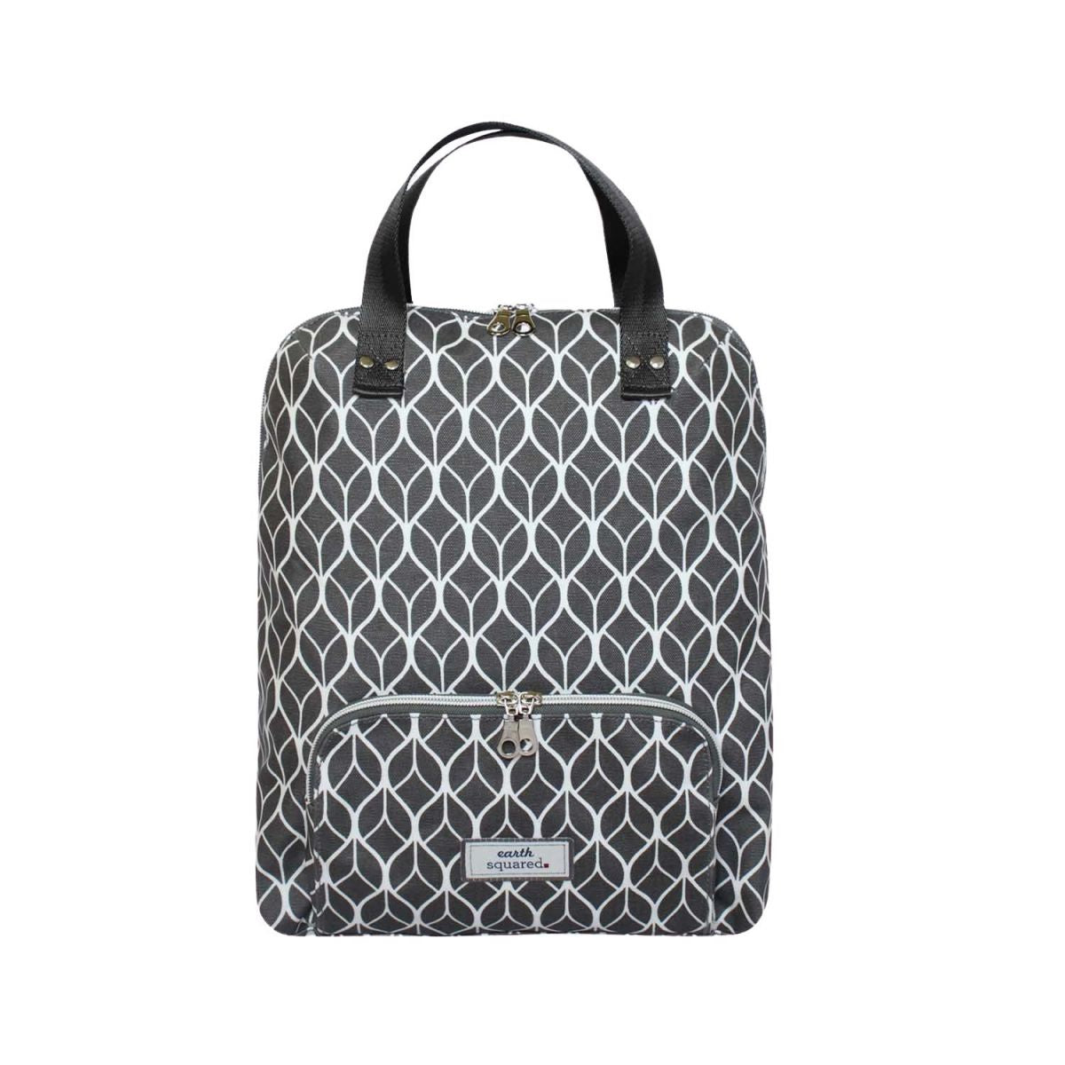 Earth Squared Grey Geometric Backpack