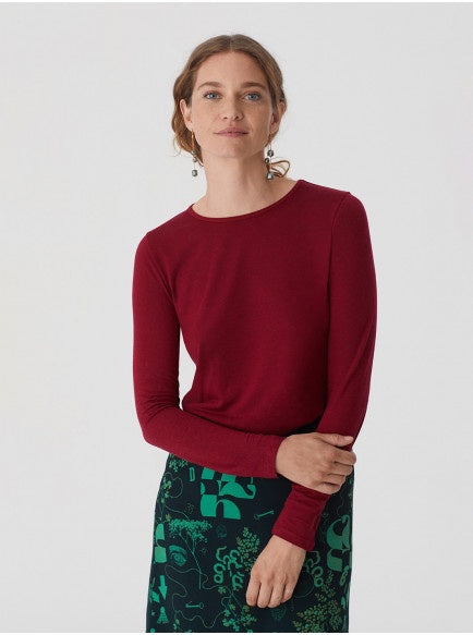 Nice Things Basic T-Shirt Dark Vine