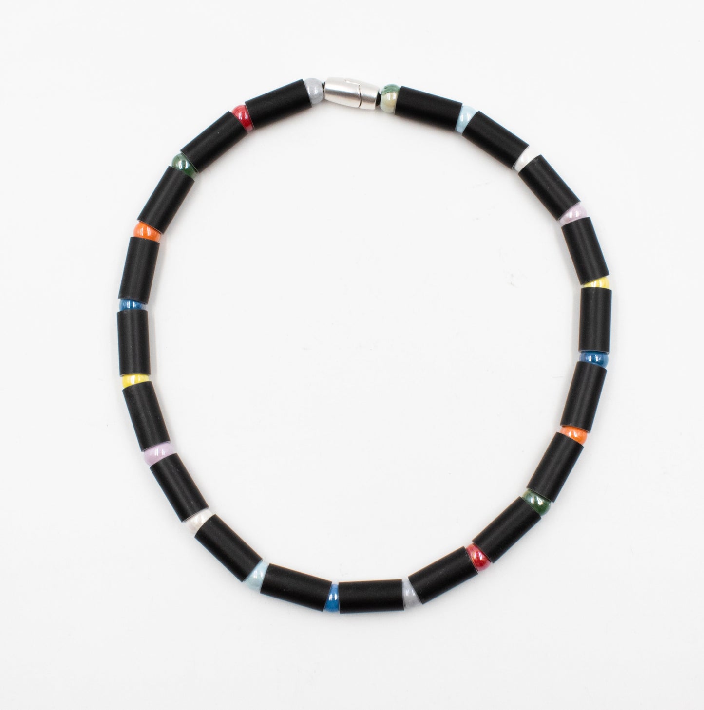 Christina Brampti K2178 Tube and Bead Necklace Black