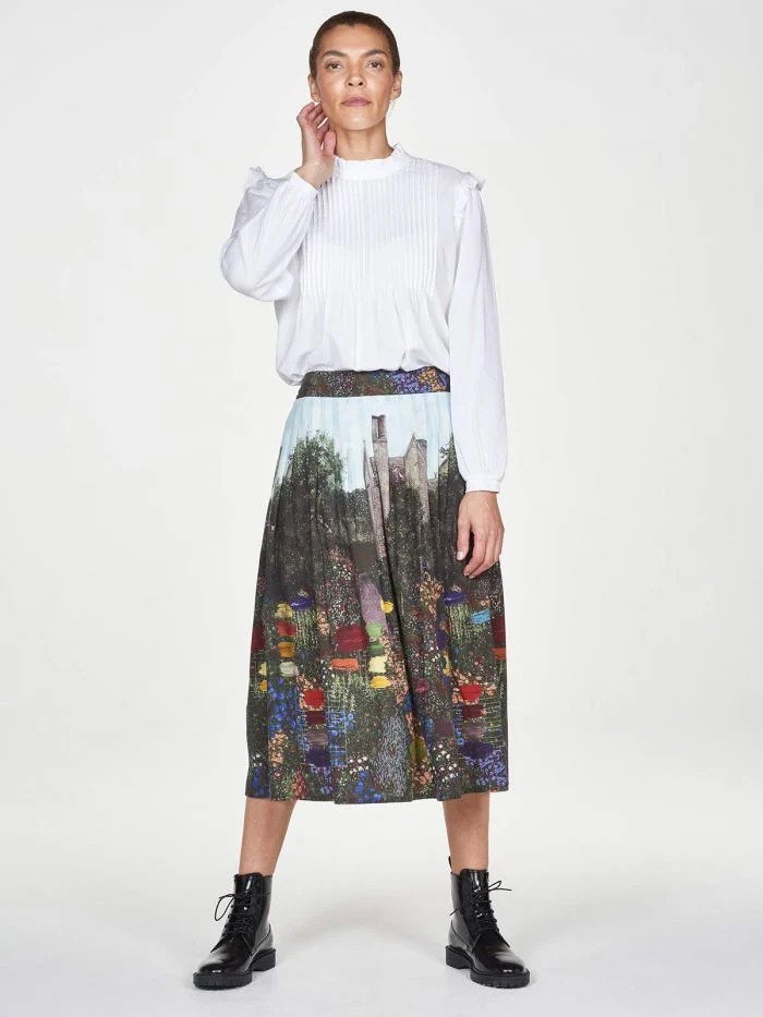Thought Kelmscott Pleat Midi Skirt Multi