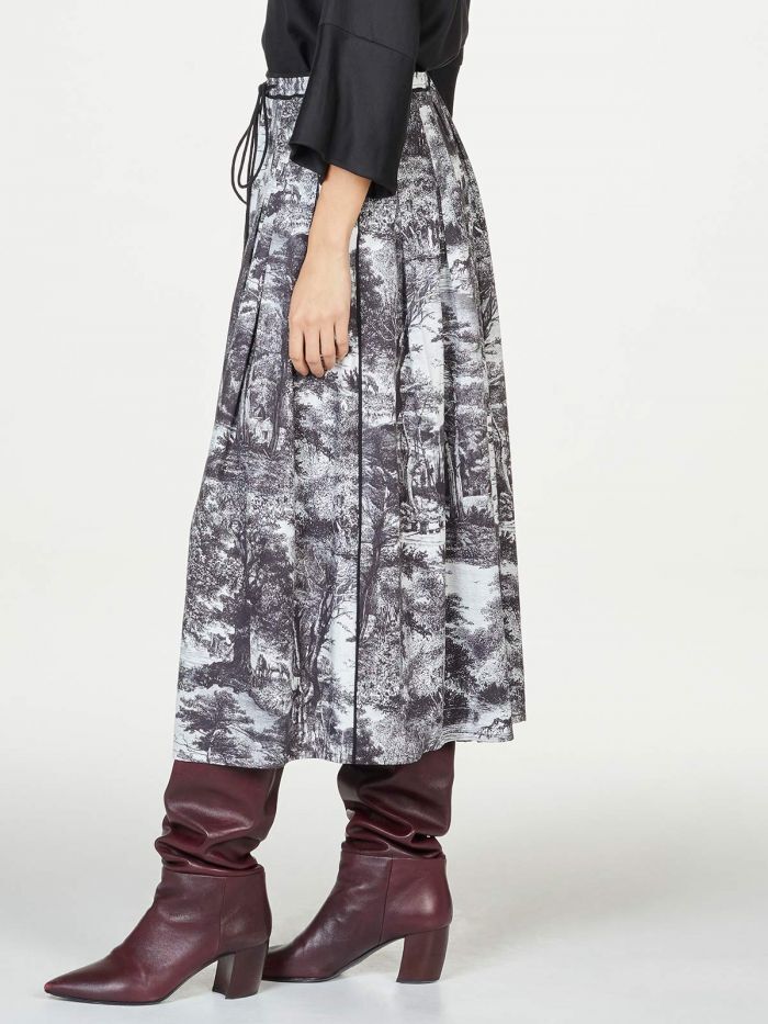 Thought Forestiere Pleat Skirt Black