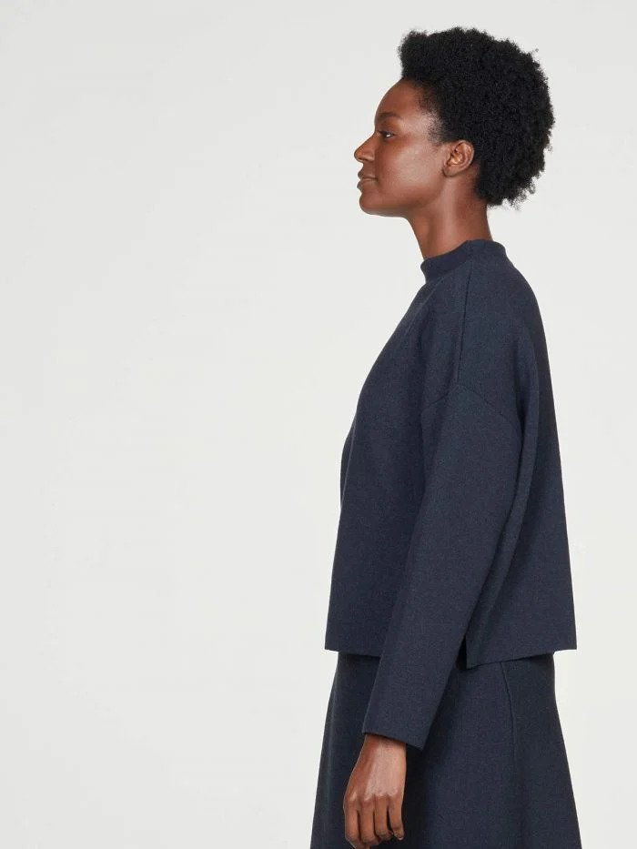 Thought Joanne Funnel Neck Jumper Moonlight