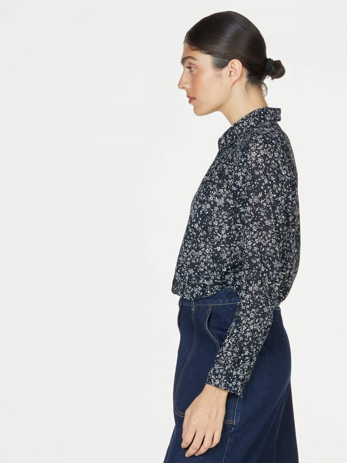 Thought Florentine Collar Shirt Midnight