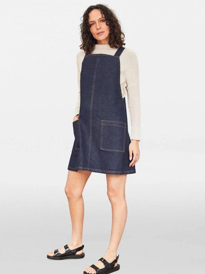 Thought Essential Pinafore Dress Denim