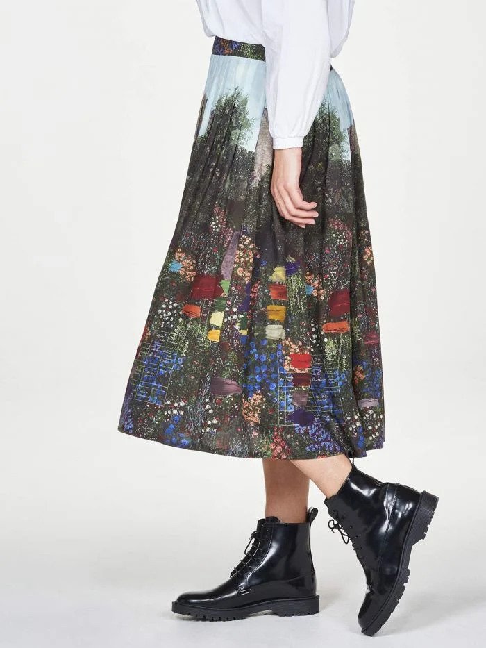 Thought Kelmscott Pleat Midi Skirt Multi