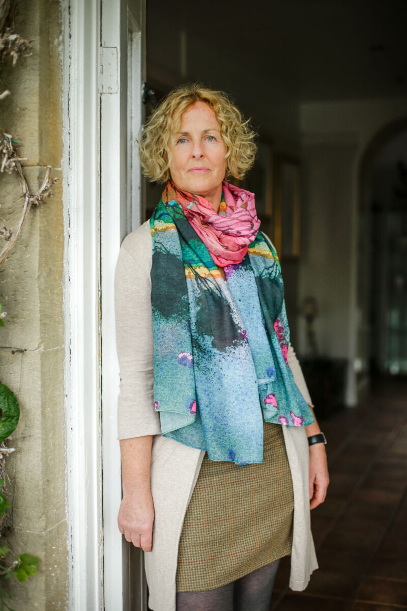 Mary Ann Rogers Autumn Scarf Green