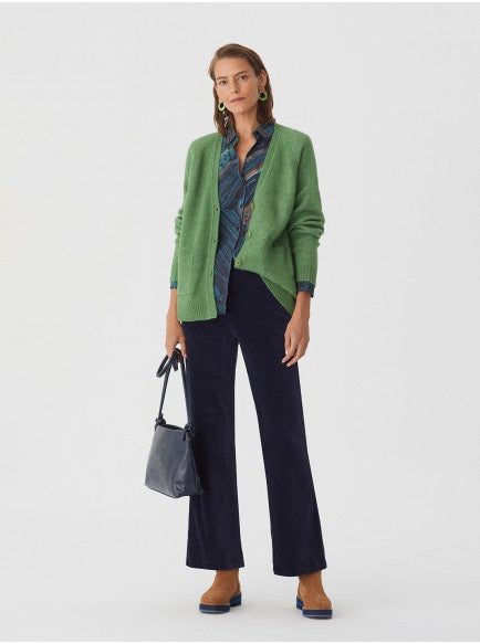 Nice Things Recycled Cardigan Green