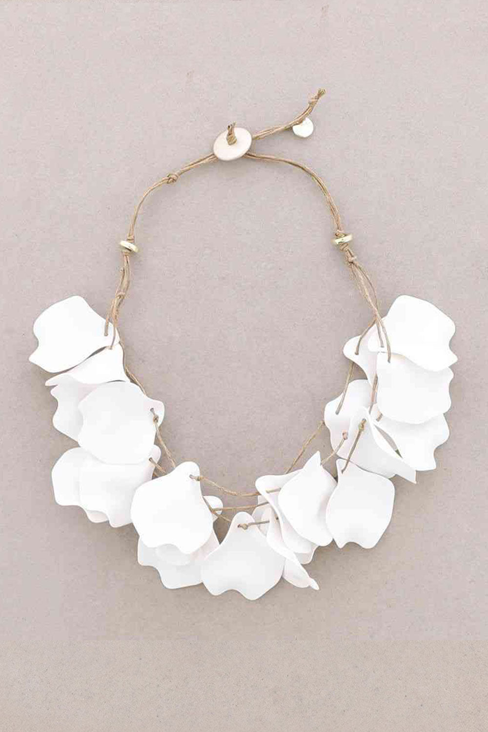 Sonata Triple Petal Resin Choker Beige