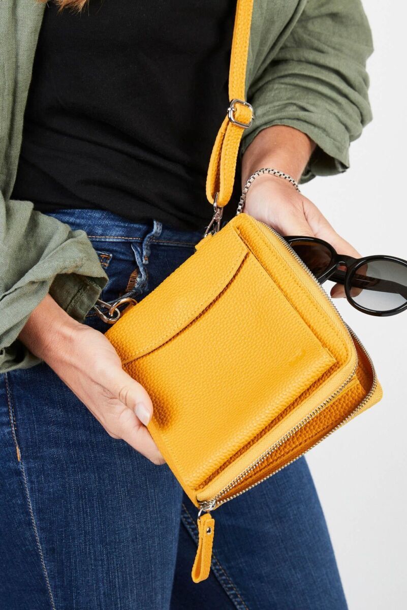 Goodeehoo Bags Columbian Cross Body Bag Mustard