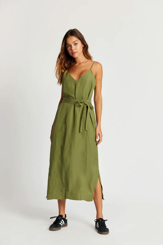 Komodo Iman Slip Dress Khaki Green