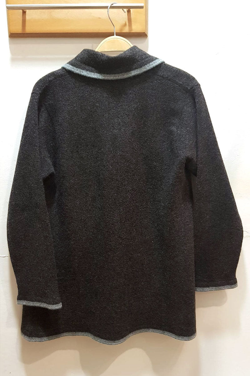 Sophies Wild Woollens Charcoal and Duck Egg 4 Button Jacket