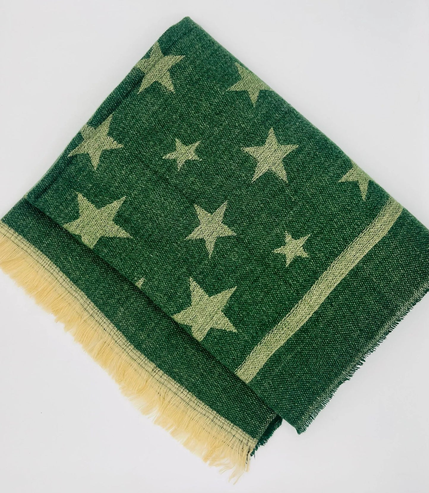 Jess & Lou Soft Star Plush Scarf Green
