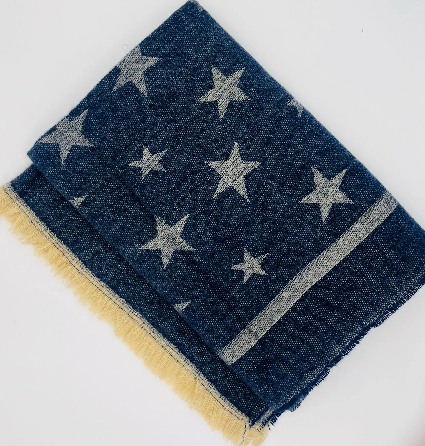 Jess & Lou Soft Star Plush Scarf Blue