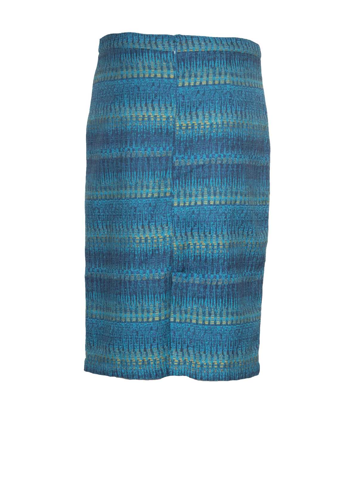 Lily and Me Woven Jacquard Pencil Skirt Blue