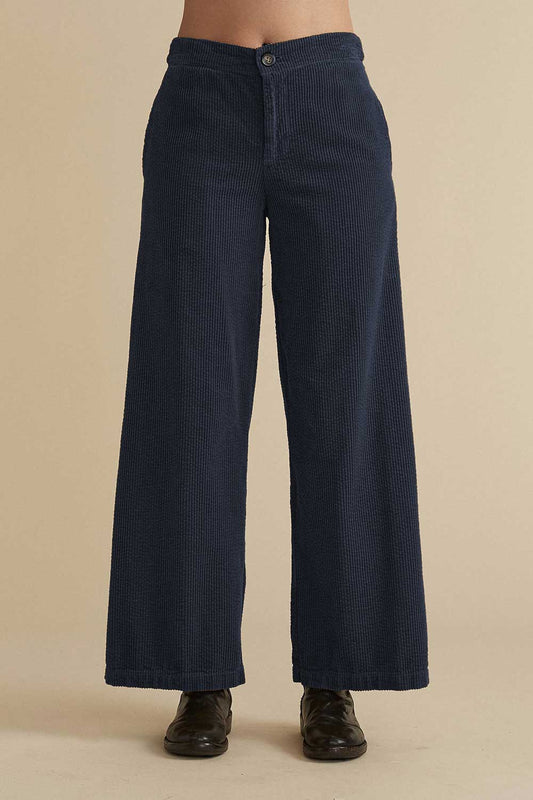 Lux Cord Wide Leg Zip Pants