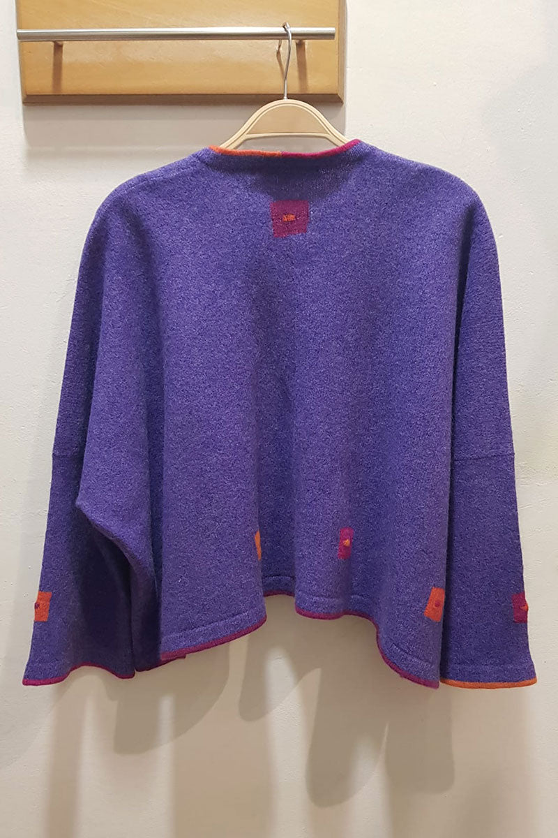 Sophies Wild Woollens Helliotrope Squared Up Jacket Purple