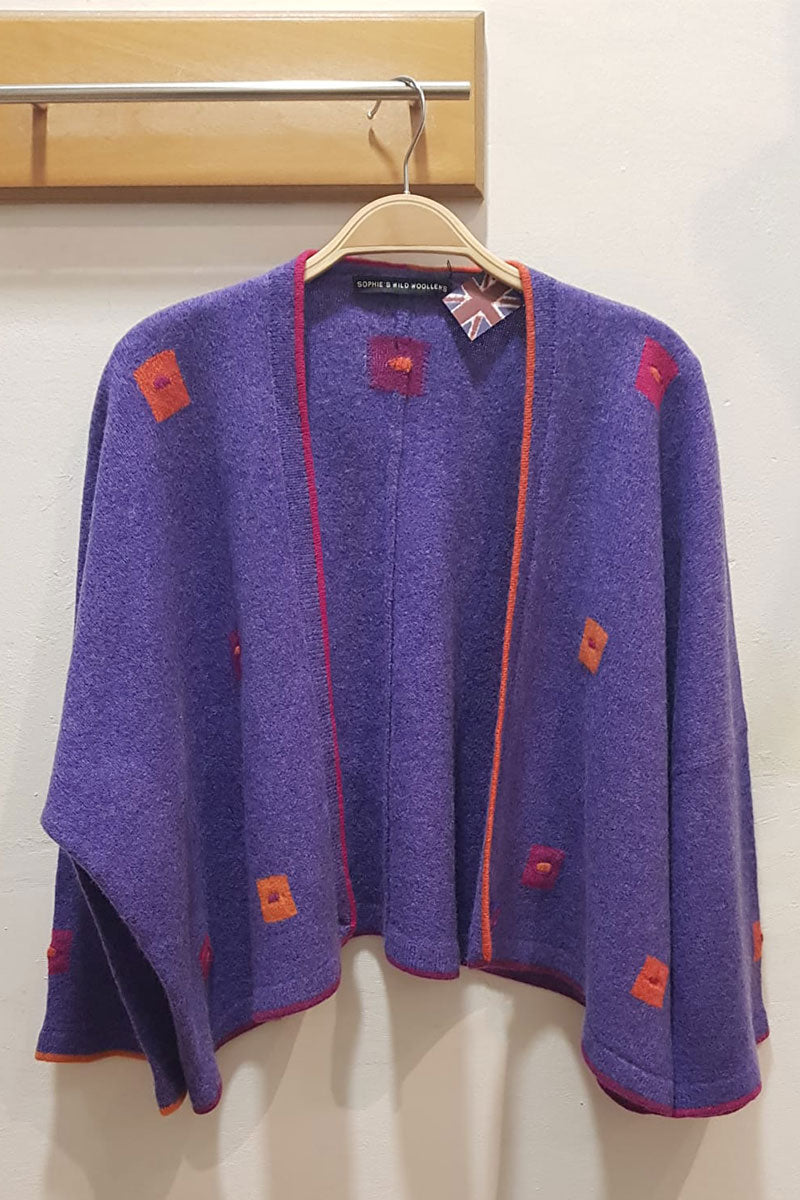 Sophies Wild Woollens Helliotrope Squared Up Jacket Purple