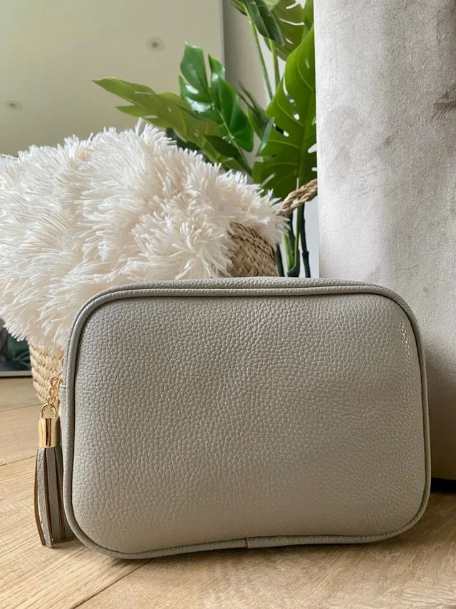 Kris-Ana Cross Body Double Zip Bag Grey