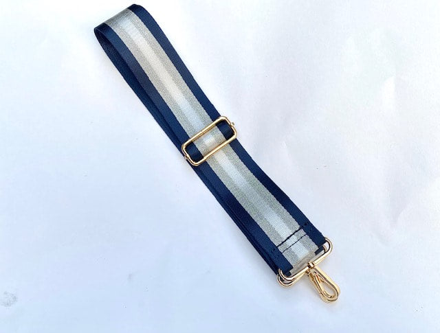 Kris-Ana Navy and Silver Bag Strap