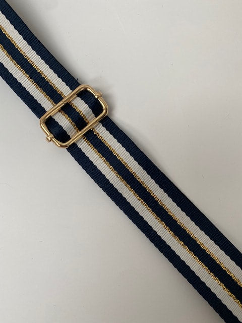 Kris-Ana Navy and Gold Bag Strap