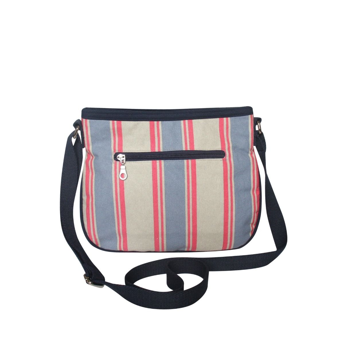 Earth Squared Stripe Canvas Rosy Bag