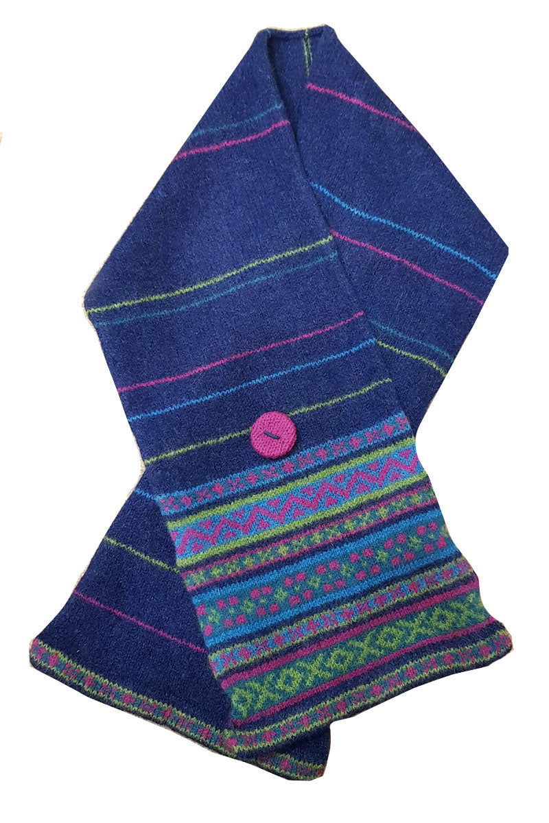 Sophies Wild Woollens Regatta Scarf Blue