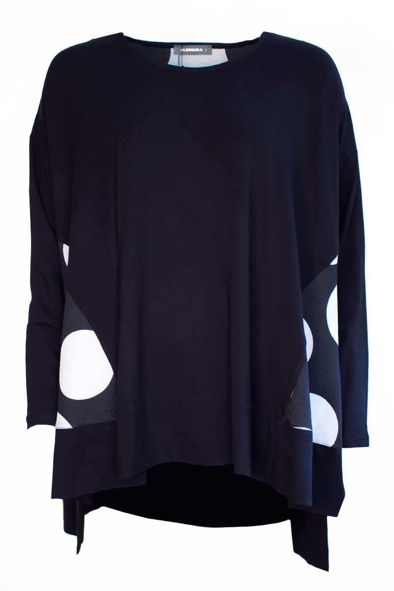 Alembika Black Bubbles Top