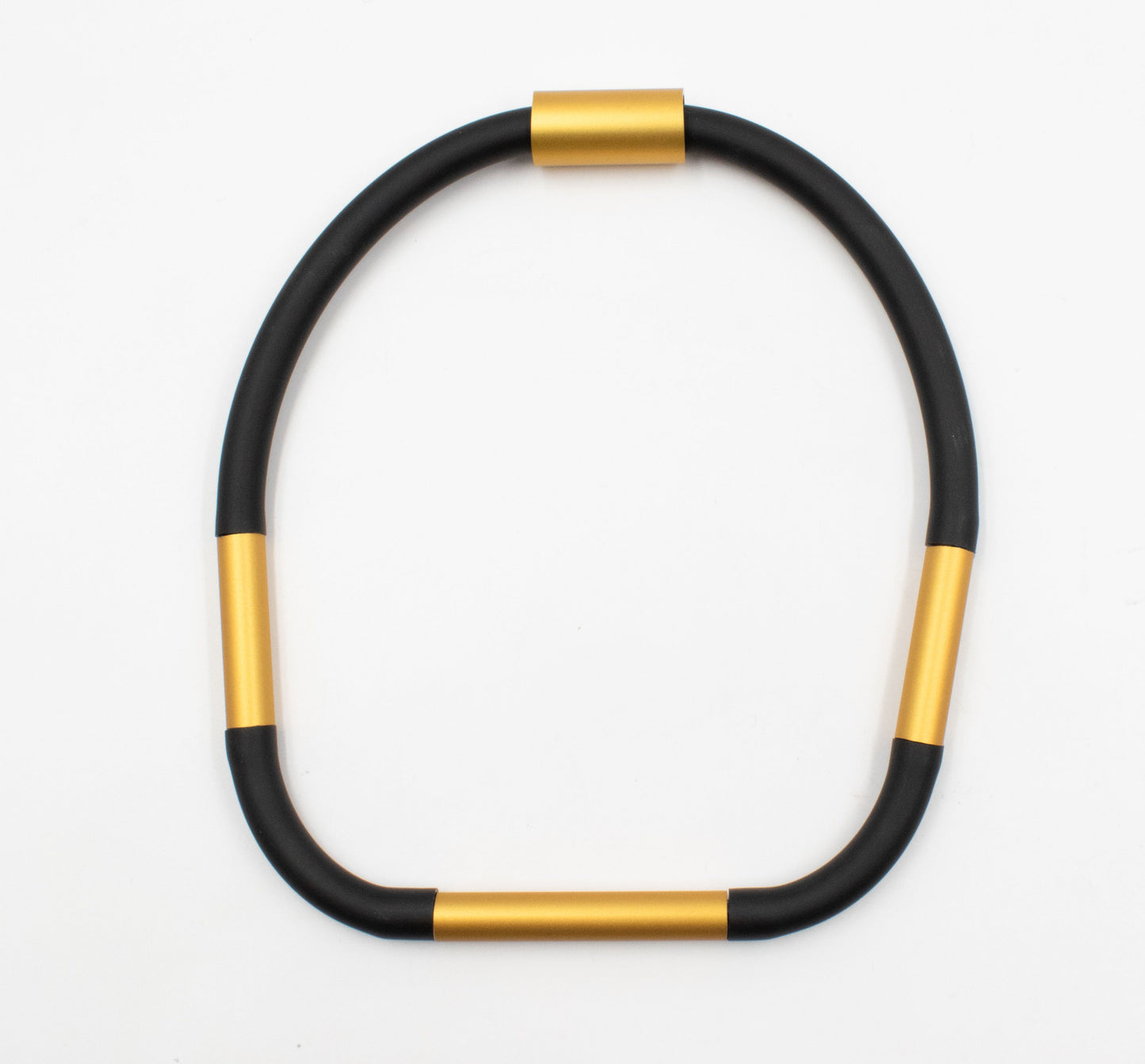 Christina Brampti K2242 Rubber and Aluminium Necklace Gold