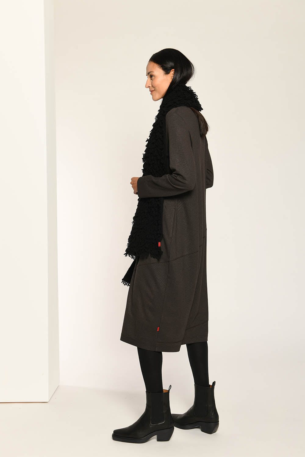 Diagonal Seam 9557 Cowl Dress