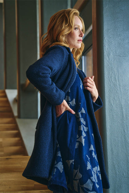 Boiled Wool Midi Coat