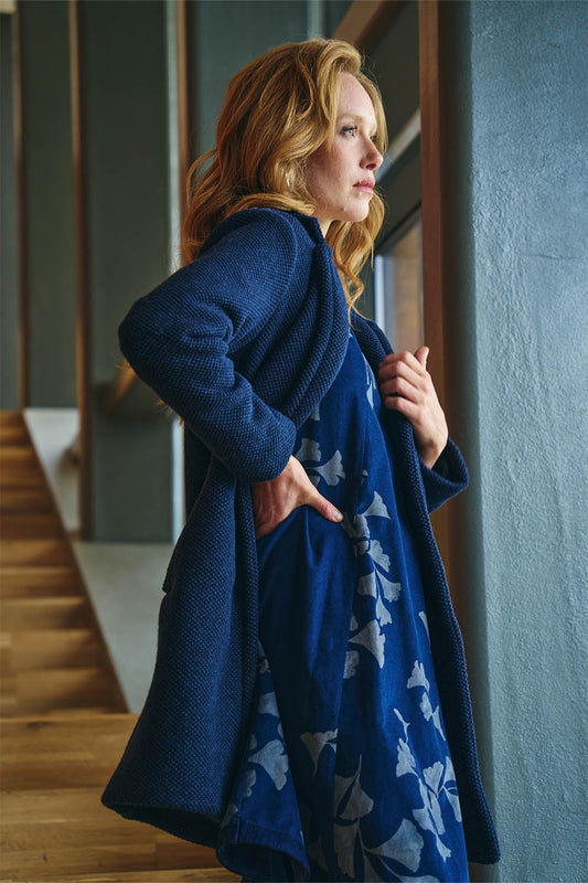 Boiled Wool Midi Coat