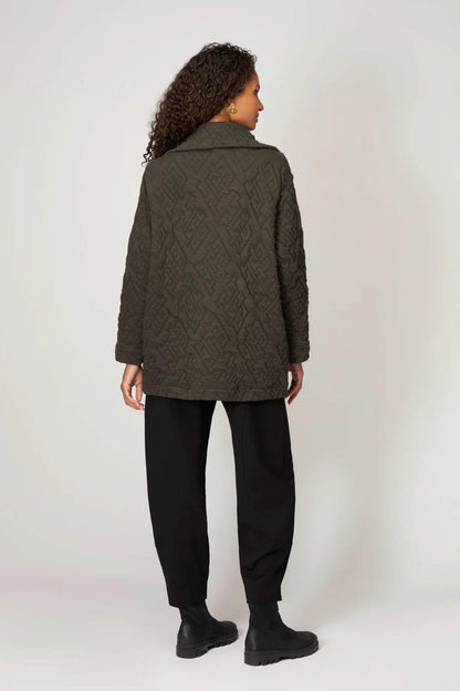 Geo Abstract Quilted Jacket