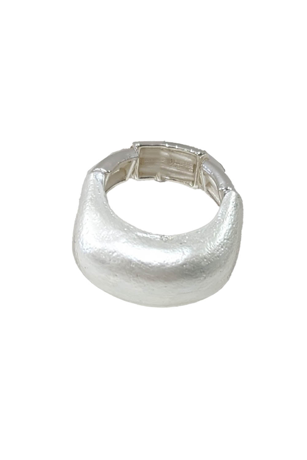 Eliza Gracious Matt Finish Chunky Band Ring Silver