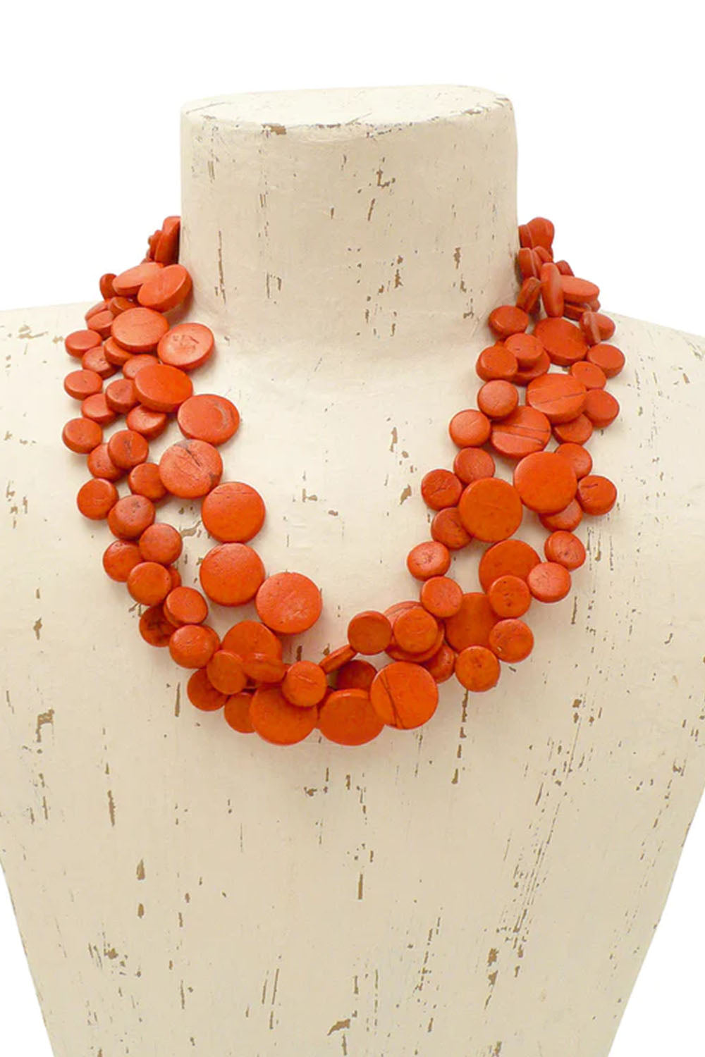 Lotus Feet Multi Strand Drop Necklace Denim