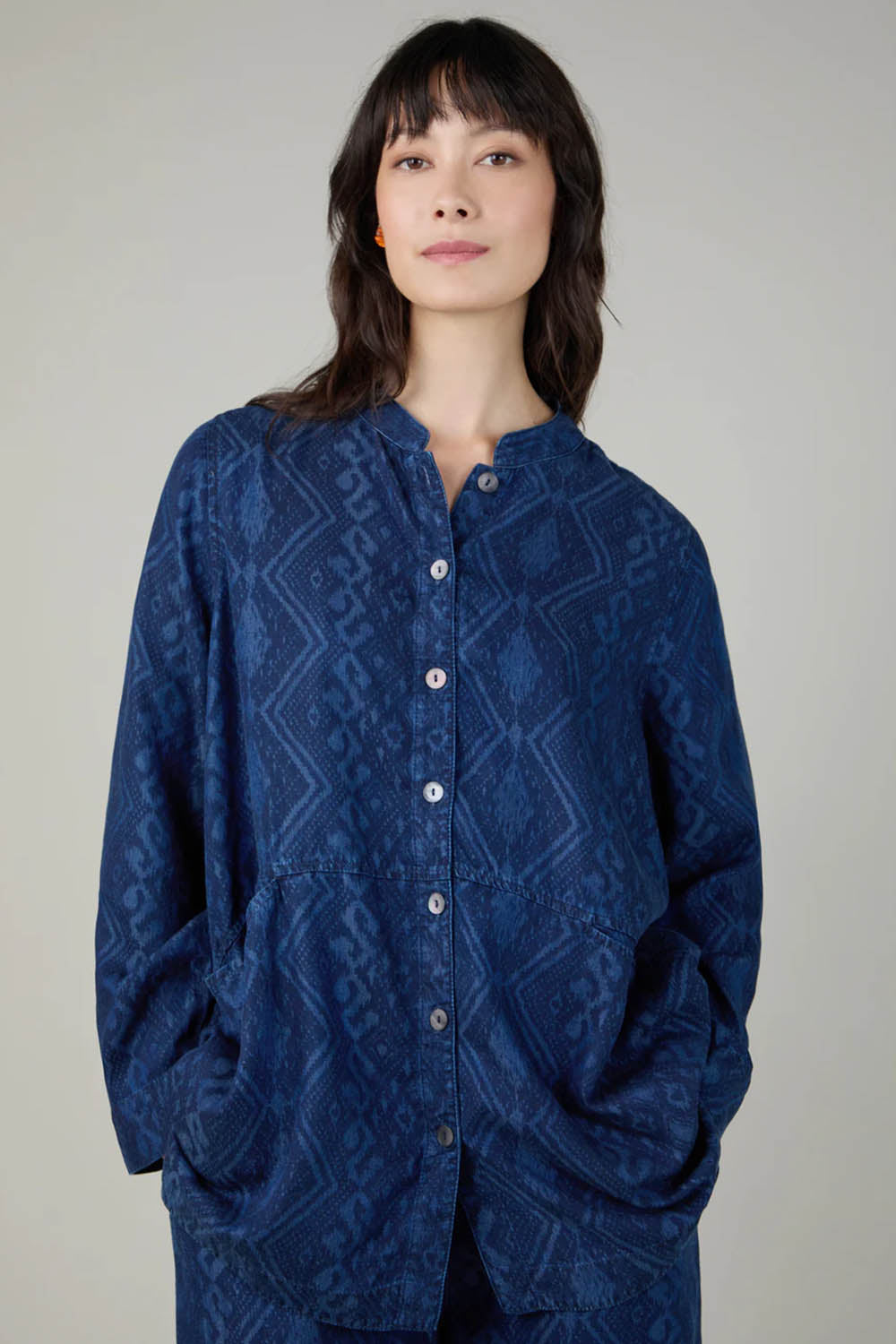 Diamond Patchwork Print Shirt
