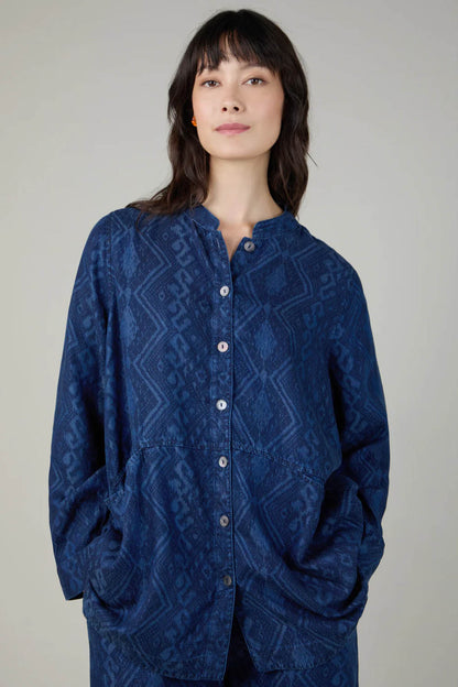 Diamond Patchwork Print Shirt