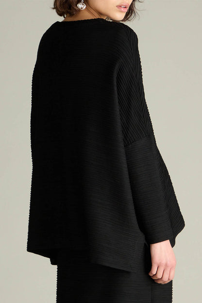 Textured Wave Jersey Boxy Top