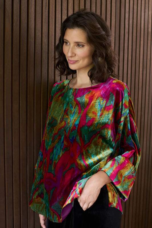 Blurred Botanicals Velvet Top