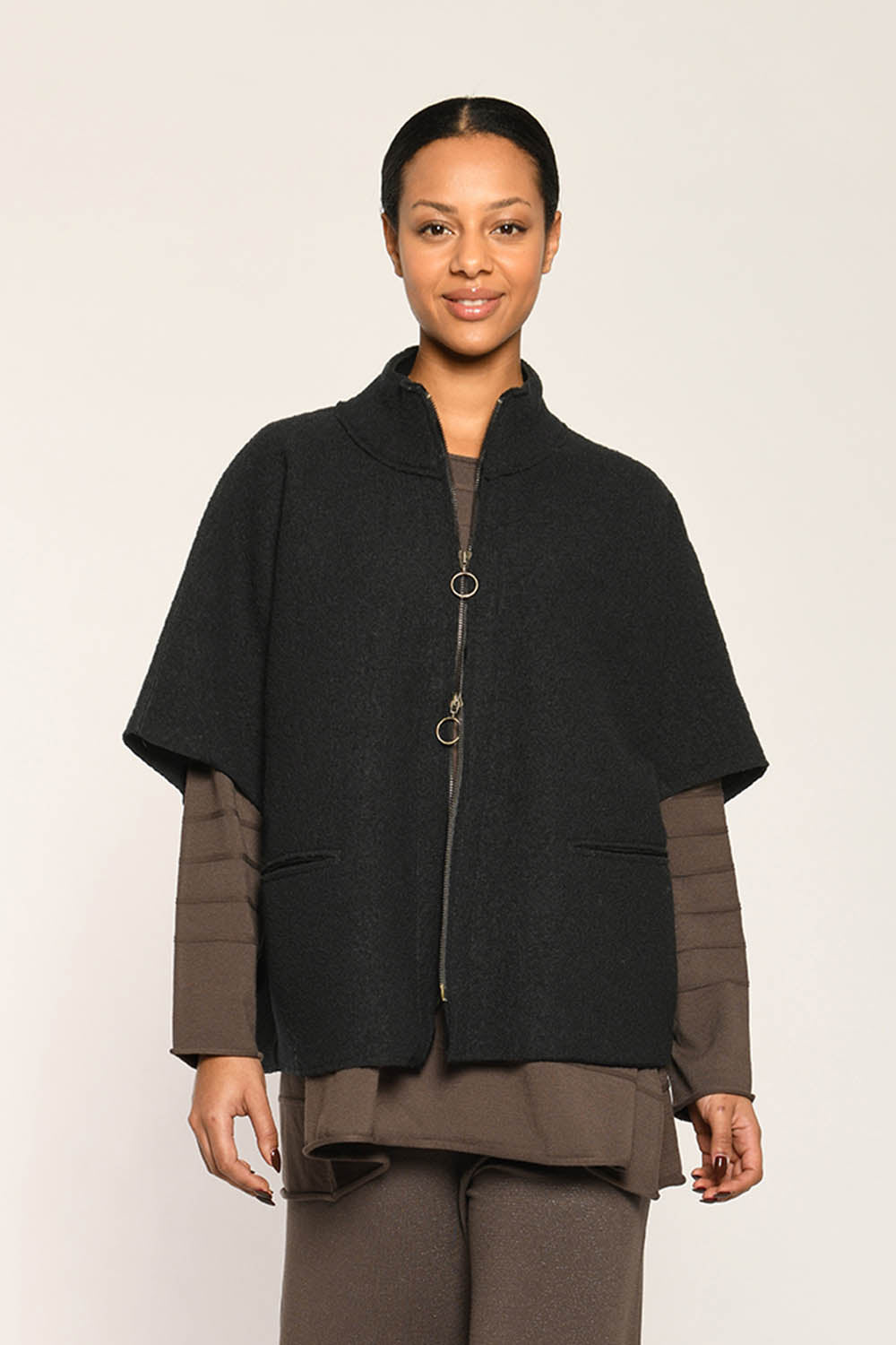 Boiled Wool 9501 Poncho